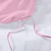 100% Organic Cotton Edge Ruffle Duvet Cover Set with Zipper Closure and Corner Ties, Oversized King Size Baby Pink Solid, 600 TC Ultra Soft Luxury 1 Duvet Cover with 4 Pillow Protector (5 PC) view 4