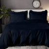 100% Organic Cotton Edge Ruffle Duvet Cover Set with Zipper Closure and Corner Ties, Twin/Twin XL Size Black Solid, 600 TC Ultra Soft Luxury 1 Duvet Cover with 4 Pillow Protector (5 PC) view 1