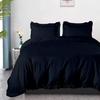 100% Organic Cotton Edge Ruffle Duvet Cover Set with Zipper Closure and Corner Ties, Twin/Twin XL Size Black Solid, 600 TC Ultra Soft Luxury 1 Duvet Cover with 4 Pillow Protector (5 PC) view 2