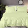 100% Organic Cotton Edge Ruffle Duvet Cover Set with Zipper Closure and Corner Ties, Oversized King Size Ivory Solid, 600 TC Ultra Soft Luxury 1 Duvet Cover with 4 Pillow Protector (5 PC) view 1