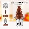 35-Ounce Stainless Steel Chocolate Fondue Fountain, 2-Pound Capacity, Easy to Assemble 4 Tiers, Perfect For Nacho Cheese, BBQ Sauce, Ranch, Liqueurs view 4