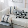 XSlive Tufted Decorative Throw Pillow Cover,Boho Geometric Woven Cotton Cushion Cover Rectangle Lumbar Pillowcase for Sofa Couch Bedroom (Grey,12" x 20") view 4