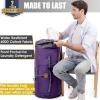 Backpack Laundry Bag, 115L Heavy Duty Extra Large College Laundry Backpack, Dirty Clothes Bag with Shoulder Straps, Laundry Hamper Bag with Drawstring Closure for College Dorm, Apartment Purple view 2