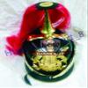 German Leather Pickelhaube Helmet with Red PlumWWI-II Repro Prussian Wearable-DF1 view 1