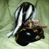 German Leather Pickelhaube Helmet with with White Black Plum WWI-II Repro Prussian Wearable-DF2 view 3