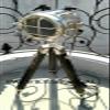 Theater Studio Chrome Floor Lamp with Tripod Marine Nautical Spot Light. view 1