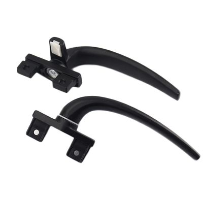2 Pieces of Window Handles, Casement Windows, Universal in-line Type, Locking Window Handles, Fastener Door and Window Accessories, Replacement Window Cranks (Color : Black)