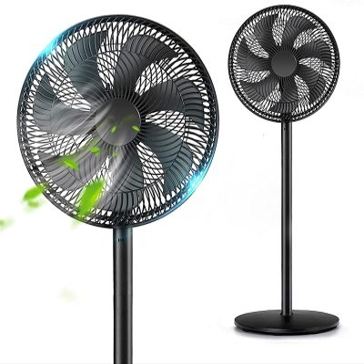 Pedestal Fans 16 Inch Oscillating Pedestal Standing Fan, Adjustable Stand /3 Speed Cooling Fan, for Home Bedroom Office Low Noise Cooler(Color:Black)