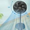 Pedestal Fans 16 Inch Oscillating Pedestal Standing Fan, Adjustable Stand /3 Speed Cooling Fan, for Home Bedroom Office Low Noise Cooler(Color:Black) view 3