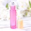 SOLUSTRE 5pcs Mini Travel Bottles Glass Rollerball Bottles Wooden Lid Essential Oil Perfume Storage Container view 3