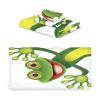 ALAZA Cartoon Frog Green Summer Soft 3 Piece Bath Towels Set for Bathroom Spa Hotel, 1 Bath Towel+ 1 Hand Towel+ 1 Washcloth view 2