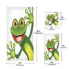 ALAZA Cartoon Frog Green Summer Soft 3 Piece Bath Towels Set for Bathroom Spa Hotel, 1 Bath Towel+ 1 Hand Towel+ 1 Washcloth view 3