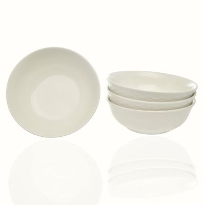 Red Vanilla FC900-419 30 oz Nantucket White Cereal & Soup Bowl - 7.25 in. - Set of 4