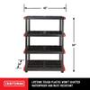 CX Craftsman 4-Tier Highly Durable Storage Rack, 4 Shleves That Support up to 200lbs/shelf, Organization and Storage, Weather-Resistant Design, Easy Assembly, American Made (55H x 40W x 24D) view 3