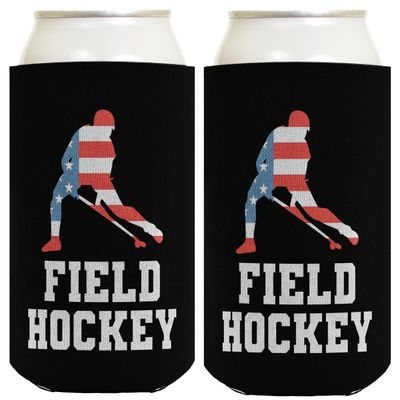 American Pride Summer Games Gifts USA Sports Field Hockey 2-Pack Can Drink Thermocoolers