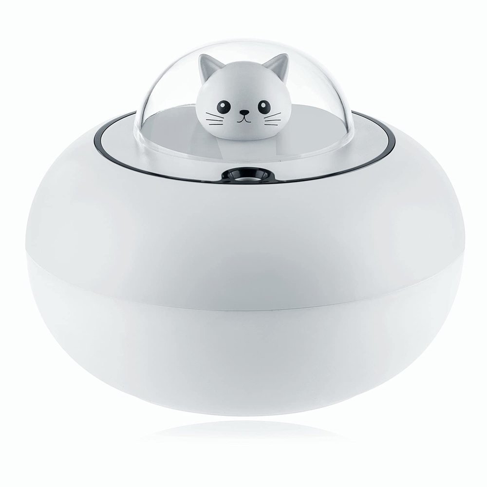 HKTOPCNE Mini Humidifier, Cute Humidifier for Bedroom, Car Humidifier, 2 Mist Settings, 7 Colors Light, Auto Shut-Off, Quiet Operation, Personal Desktop Humidifiers for Offices, Babies Nurseries