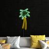 19" Green and Yellow Palm Tree LED Neon Style Wall Sign view 3