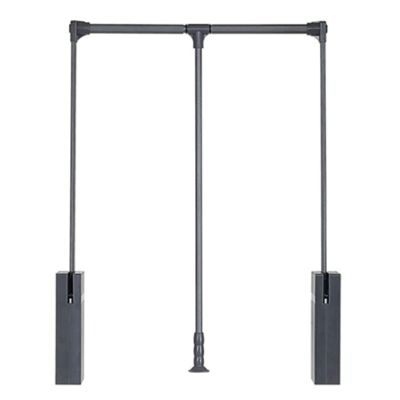 LYLFF Pull-Down Wardrobe Slide Rail Hanger Adjustable Soft Reset, Wardrobe Coat Rack, Save Space, Load 30kg (Size : 890-1210mm)