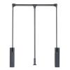 LYLFF Pull-Down Wardrobe Slide Rail Hanger Adjustable Soft Reset, Wardrobe Coat Rack, Save Space, Load 30kg (Size : 890-1210mm) view 1