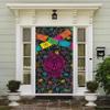 36" x 80" Pink Sugar Skull Day of the Dead Door Banner Mural Sign Decoration view 2