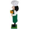 Northlight 14" Green and White Wooden Christmas Nutcracker Pizza Maker view 3