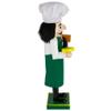 Northlight 14" Green and White Wooden Christmas Nutcracker Pizza Maker view 4