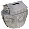 Jiallo 4x4.5x3 Noah's Ark Modern Pewter Plated Bank in Silver view 1