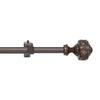 Achim Home Furnishings, Mocha Buono II Decorative Rod & Finial Lattice, 48" up to 86" Pack of 4 view 1