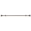 Achim Home Furnishings, Mocha Buono II Decorative Rod & Finial Lattice, 48" up to 86" Pack of 4 view 2
