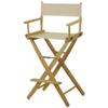 American Trails Extra-Wide Premium Directors Chair 30" H Bar Height Natural Frame Natural Canvas view 1
