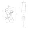 American Trails Extra-Wide Premium Directors Chair 30" H Bar Height Natural Frame Natural Canvas view 4