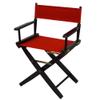 American Trails Extra-Wide Premium Directors Chair 18" H Classic Height Black Frame Red Canvas view 1