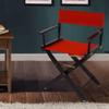 American Trails Extra-Wide Premium Directors Chair 18" H Classic Height Black Frame Red Canvas view 2