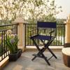 American Trails Extra-Wide Premium Directors Chair 24" H Counter Height Black Frame Navy Canvas view 3