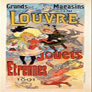 1891 Louvre Jouets Etrennes Toys Children French Vintage Poster Reproduction (6 X 16 Image Size Canvas)