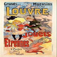 1891 Louvre Jouets Etrennes Toys Children French Vintage Poster Reproduction (6 X 16 Image Size Canvas)