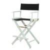 24" Director's Chair White Frame-Black Canvas view 1