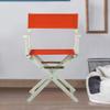 18" Director's Chair White Frame-Orange Canvas view 2