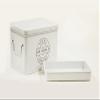 AQ Organizational Divided Metal Tin Caddy with Hinged Lid & Removable Tray, Storage Box for First Aid, Medicine and Pharmacy Items, Crafting and Sewing Supplies, Tools - Matte White & Grey view 1