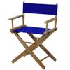 American Trails Extra-Wide Premium Directors Chair 18" H Classic Height Natural Frame Blue Canvas view 1