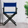 18" Director's Chair Black Frame-Royal Blue Canvas view 2