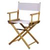 18" Director's Chair Natural Frame-White Canvas view 1