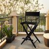 American Trails Extra-Wide Premium Directors Chair 30" H Bar Height Black Frame Black Canvas view 2