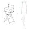 30" Director's Chair Natural Frame-Burgundy Canvas view 4