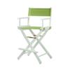 24" Director's Chair White Frame-Lime Green Canvas view 1
