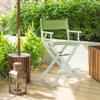 24" Director's Chair White Frame-Lime Green Canvas view 2