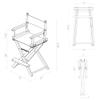 24" Director's Chair White Frame-Lime Green Canvas view 4