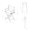 American Trails Extra-Wide Premium Directors Chair 24" H Counter Height Mission Oak Frame Red Canvas view 4