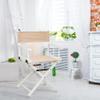 18" Director's Chair White Frame-Tan Canvas view 2