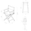 18" Director's Chair White Frame-Yellow Canvas view 4